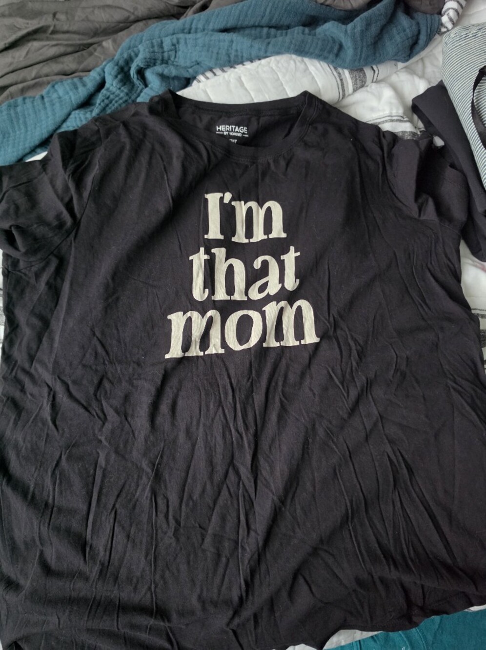 torrid Black Tee with Cream "I'm That Mom" Graphic
